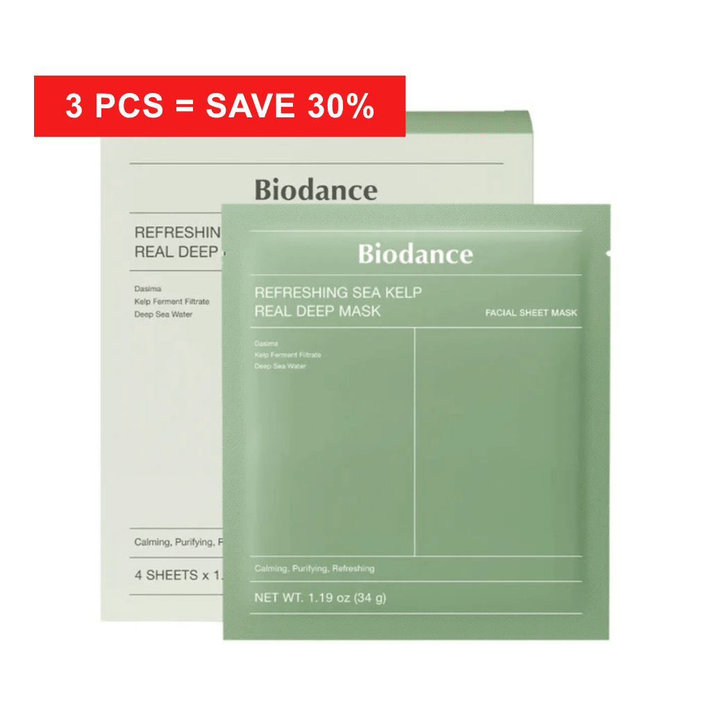 Refreshing Sea Kelp Real Deep Mask 4-pack - NaturelleShop.com - Biodance