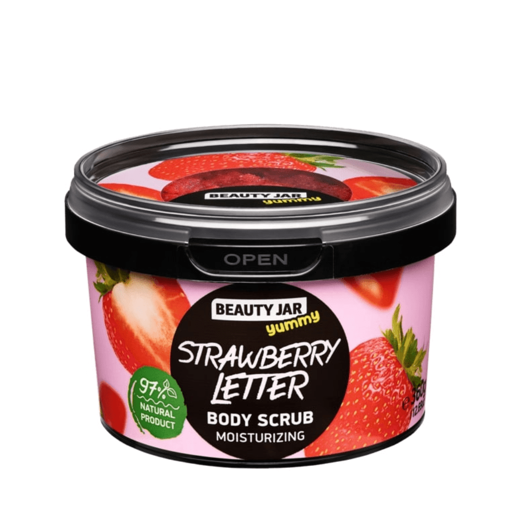 Strawberry Letter Moisturizing Body Scrub - NaturelleShop.com - Beauty Jar Yummy!
