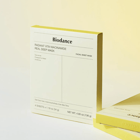 Radiant Vita Niacinamide Real Deep Mask 4 - pack - NaturelleShop.com - Biodance
