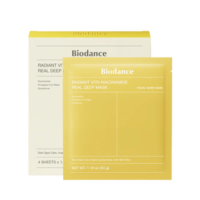 Radiant Vita Niacinamide Real Deep Mask 4 - pack - NaturelleShop.com - Biodance