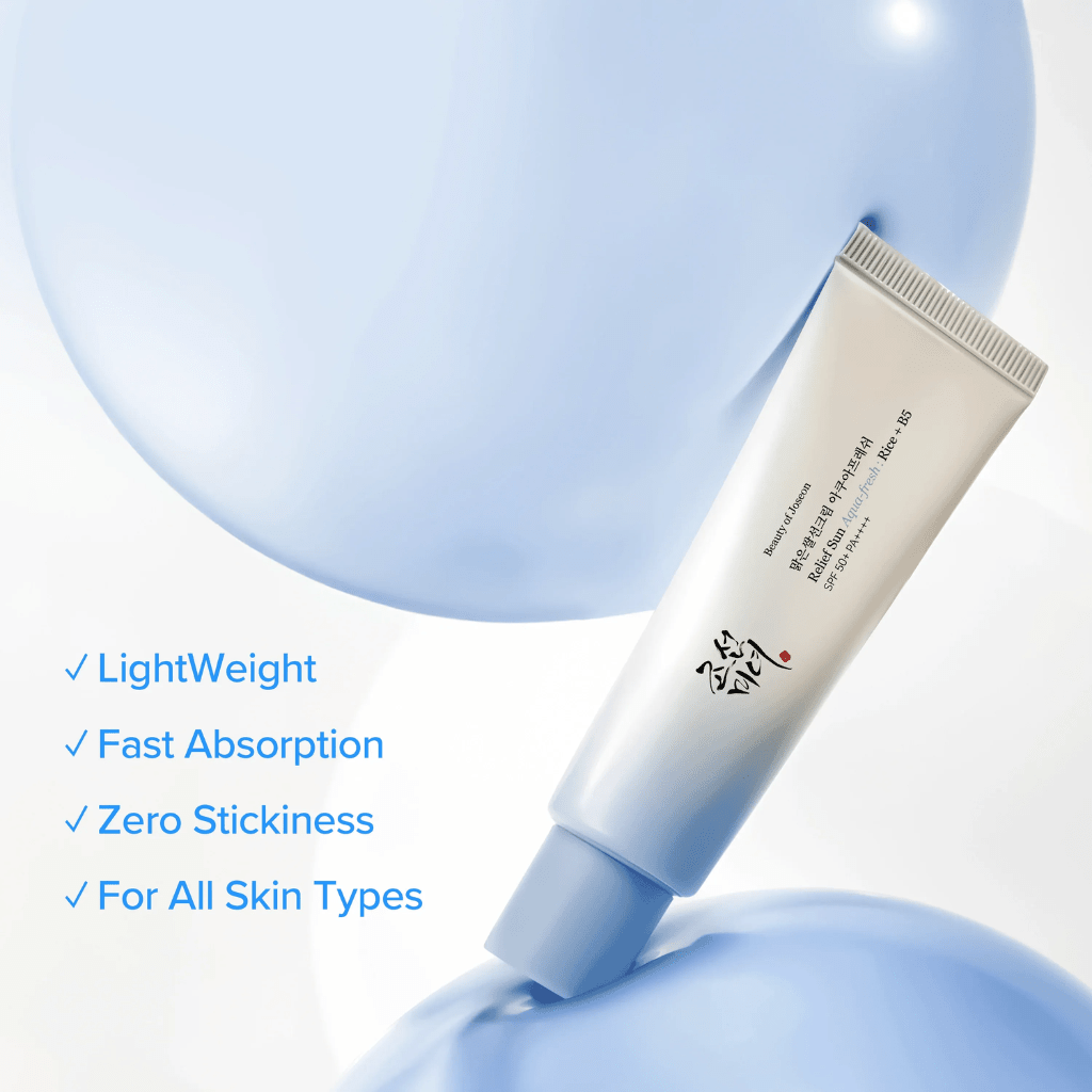 Relief Sun Aqua - Fresh Rice + B5 SPF50 Sunscreen - NaturelleShop.com - Beauty of Joseon